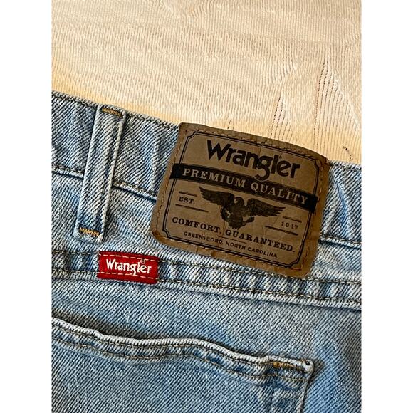 Wrangler Straight Fit Blue Jeans Mens 42x32 - Picture 4 of 4